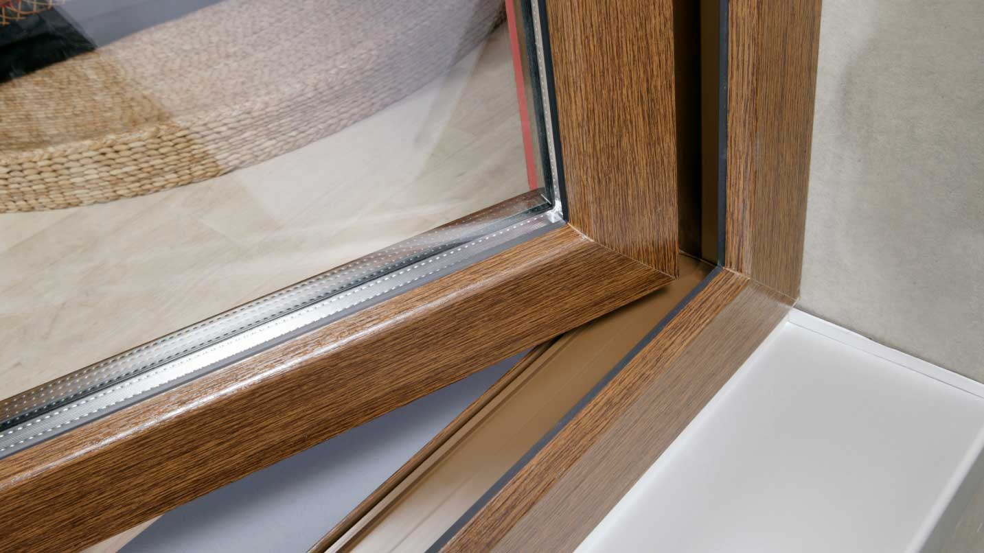 Dettaglio guarnizioni di un infisso in PVC