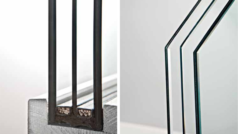 Triplo vetro anti rumore per finestre in PVC