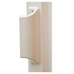 Dettaglio maniglia e kit ferma anta per finestra Luce3 in PVC
