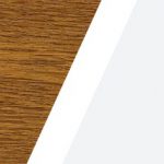 Finestra bicolore PVC Golden Oak fuori, bianco dentro