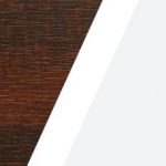 Finestra PVC con esterno mogano e interno bianco