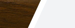 Combinazione di colori noce/bianco per finestra bicolore