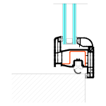 Schema installazione a gradino per porte finestra