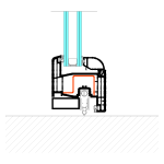 Schema installazione telaio PVC a pavimento